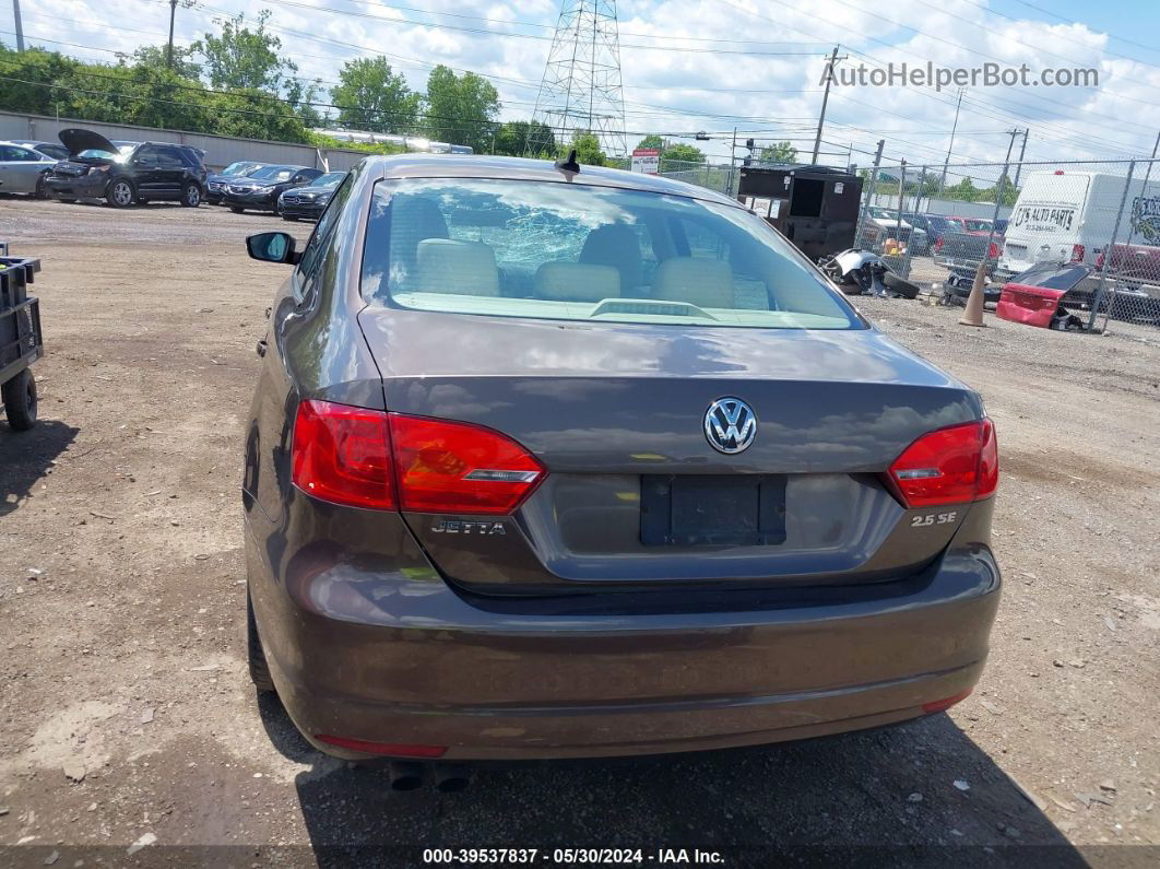 2011 Volkswagen Jetta 2.5l Se Brown vin: 3VWDZ7AJ0BM319435