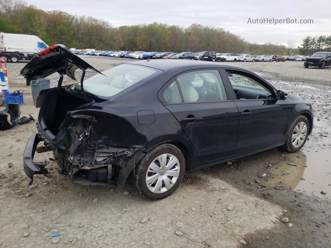 2011 Volkswagen Jetta Se Black vin: 3VWDZ7AJ1BM345851