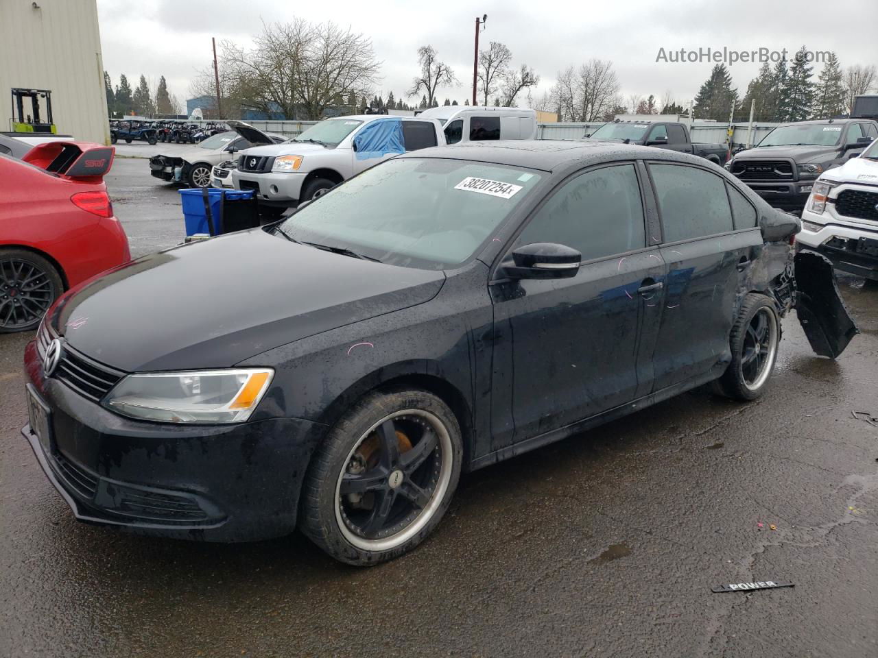 2011 Volkswagen Jetta Se Black vin: 3VWDZ7AJ1BM358356