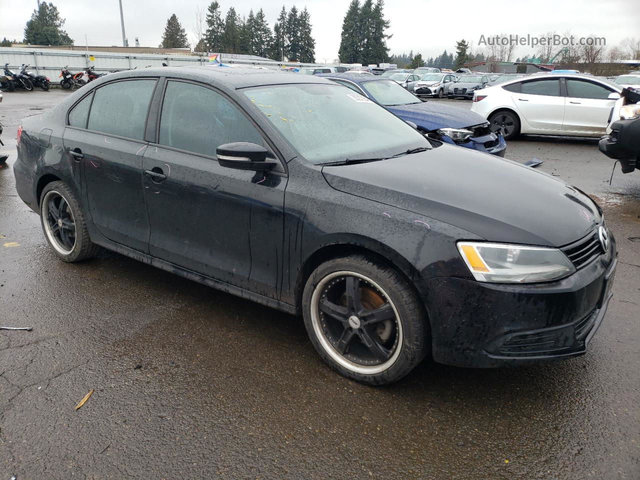 2011 Volkswagen Jetta Se Black vin: 3VWDZ7AJ1BM358356