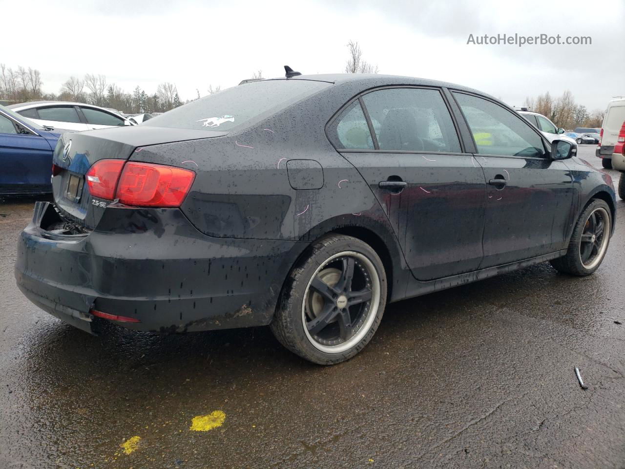 2011 Volkswagen Jetta Se Black vin: 3VWDZ7AJ1BM358356