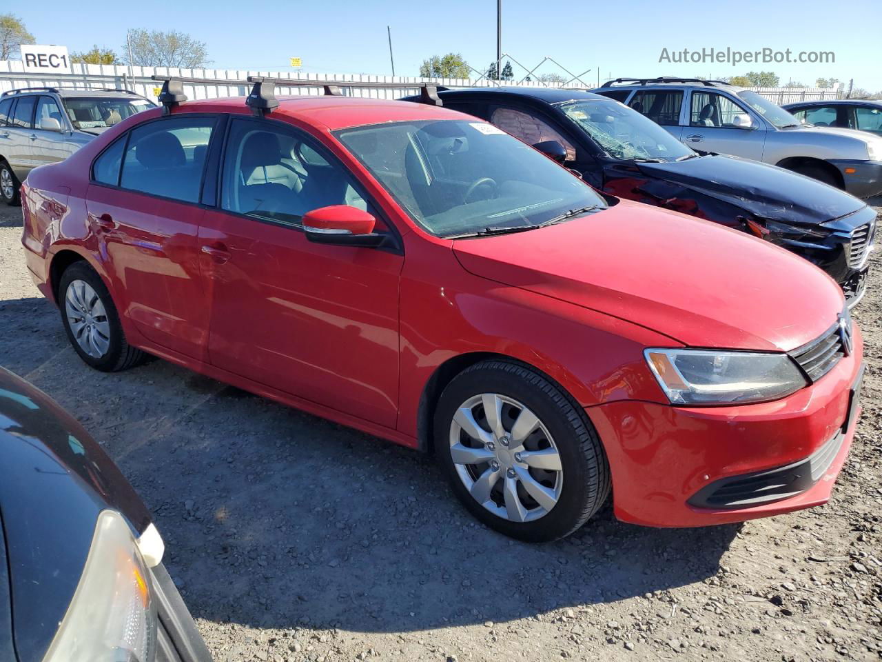 2011 Volkswagen Jetta Se Red vin: 3VWDZ7AJ1BM370104