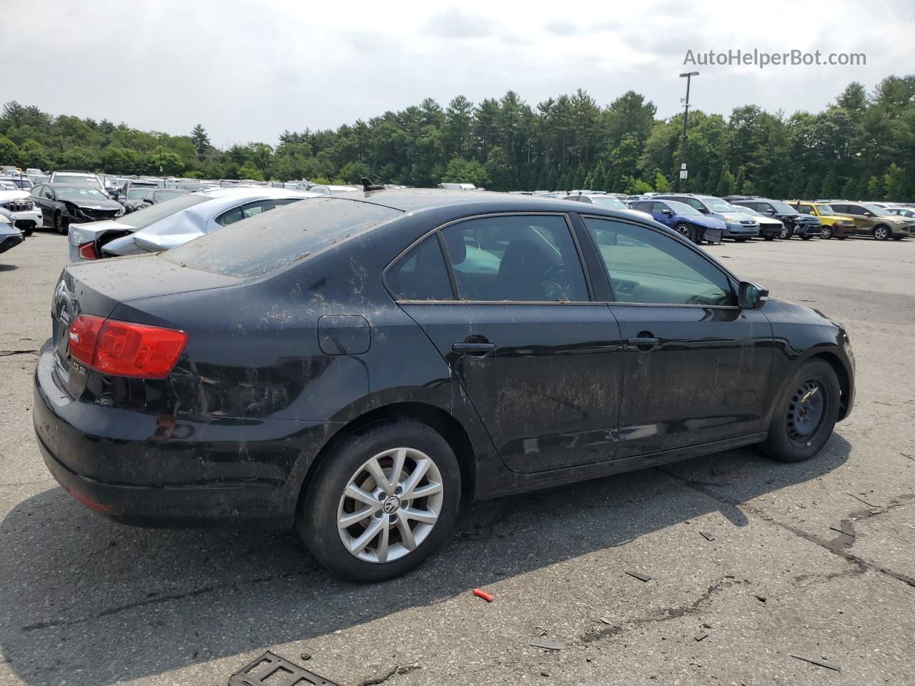 2011 Volkswagen Jetta Se Black vin: 3VWDZ7AJ2BM302393