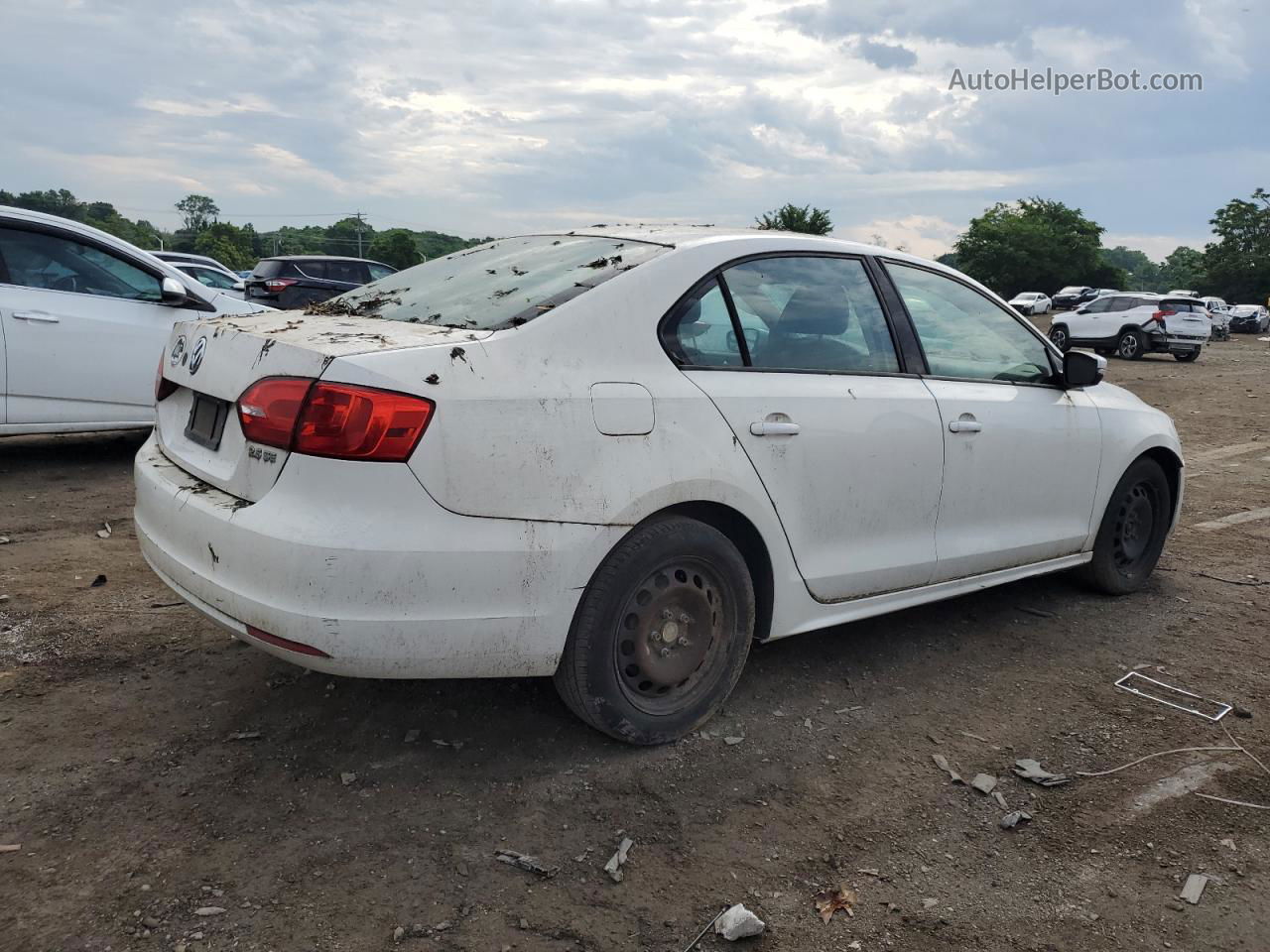 2011 Volkswagen Jetta Se White vin: 3VWDZ7AJ2BM340786