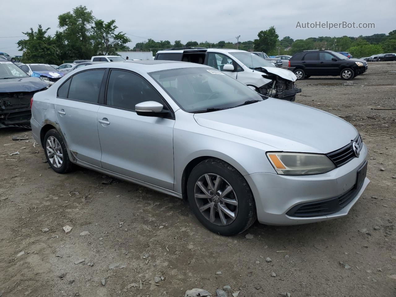 2011 Volkswagen Jetta Se Silver vin: 3VWDZ7AJ2BM347172