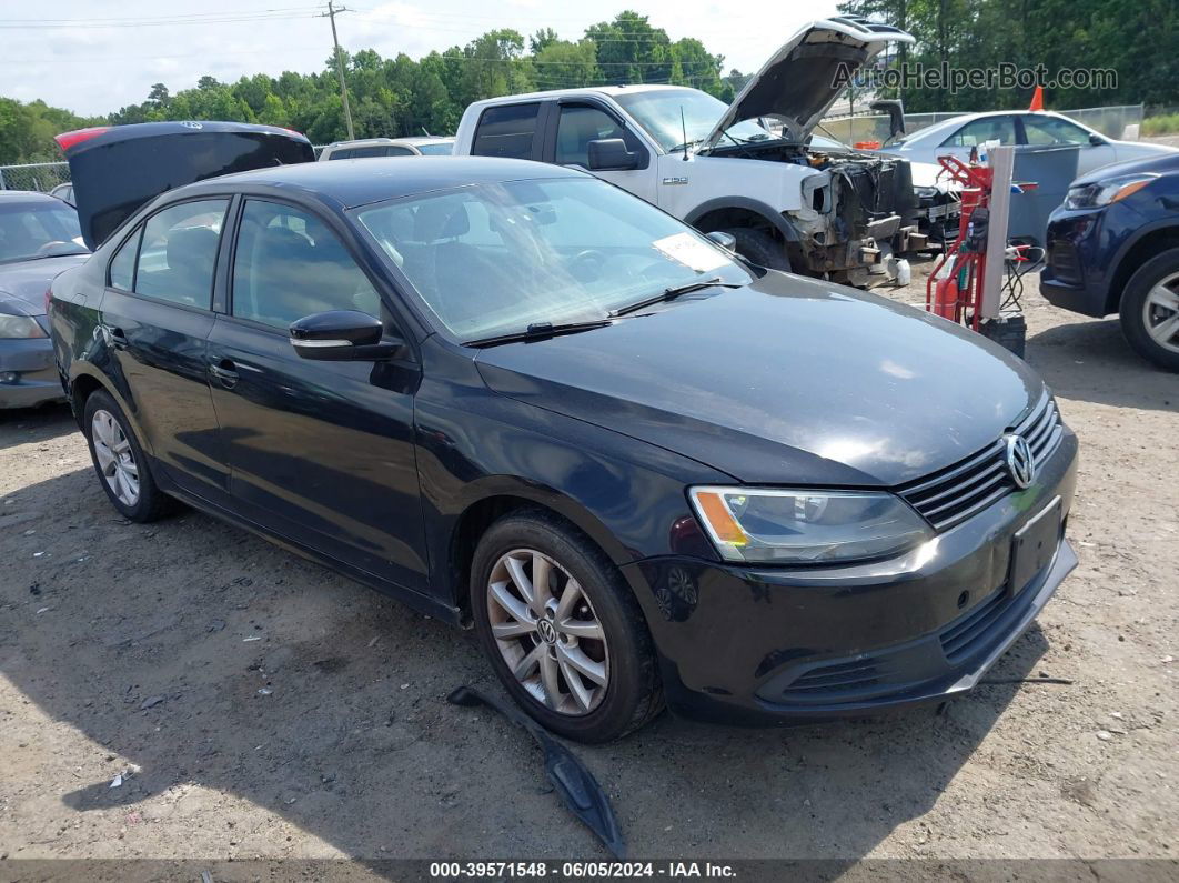 2011 Volkswagen Jetta 2.5l Se Black vin: 3VWDZ7AJ2BM354784