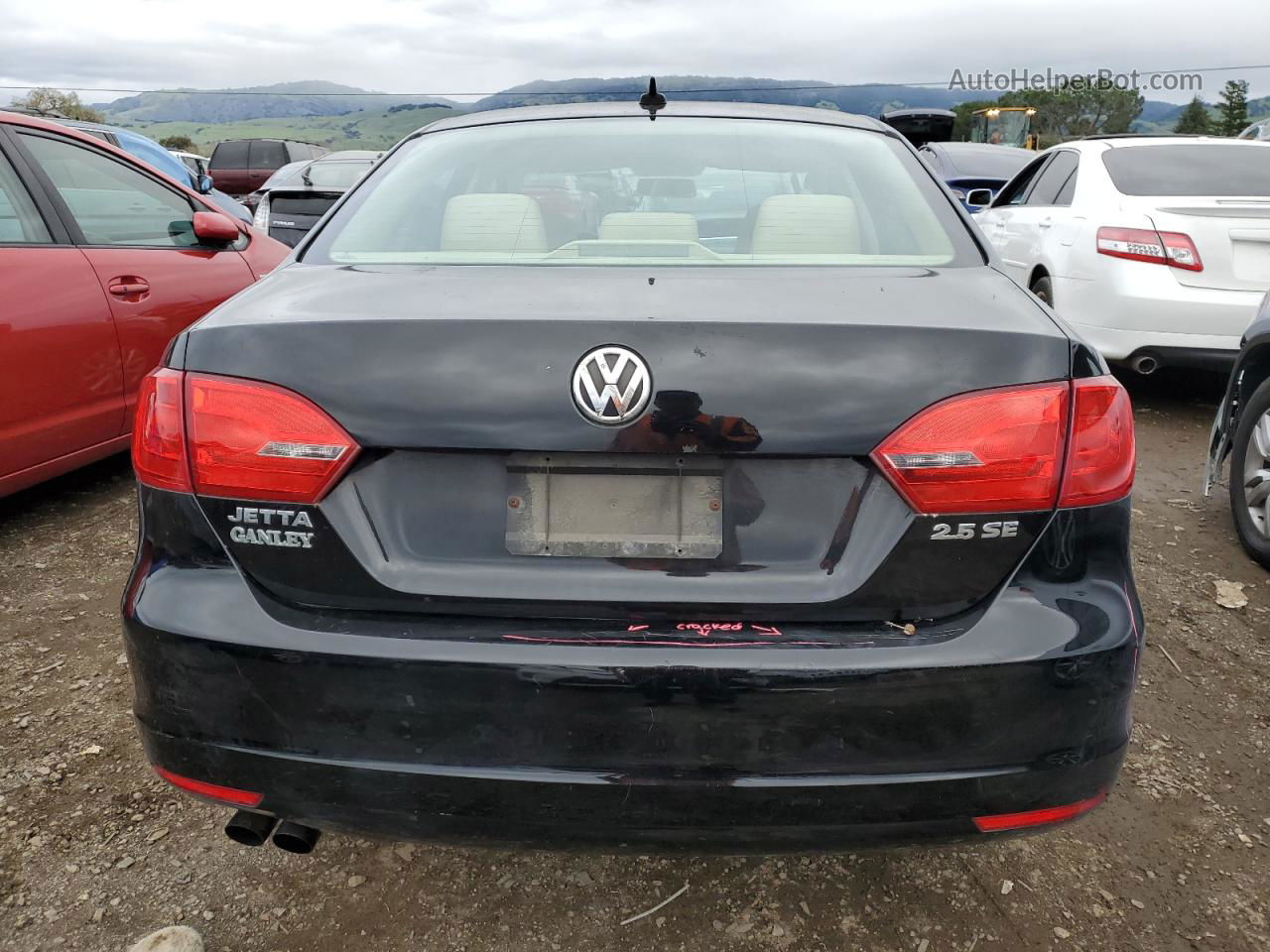 2011 Volkswagen Jetta Se Черный vin: 3VWDZ7AJ2BM383671