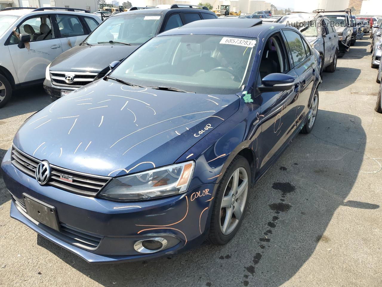 2011 Volkswagen Jetta Se Синий vin: 3VWDZ7AJ3BM329392