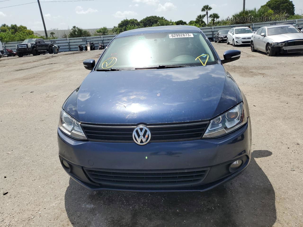 2011 Volkswagen Jetta Se Синий vin: 3VWDZ7AJ3BM339968