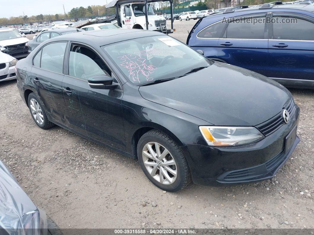 2011 Volkswagen Jetta 2.5l Se Черный vin: 3VWDZ7AJ4BM304839