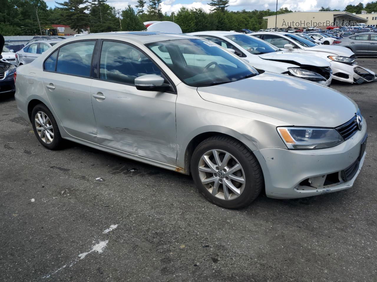 2011 Volkswagen Jetta Se Silver vin: 3VWDZ7AJ4BM338893