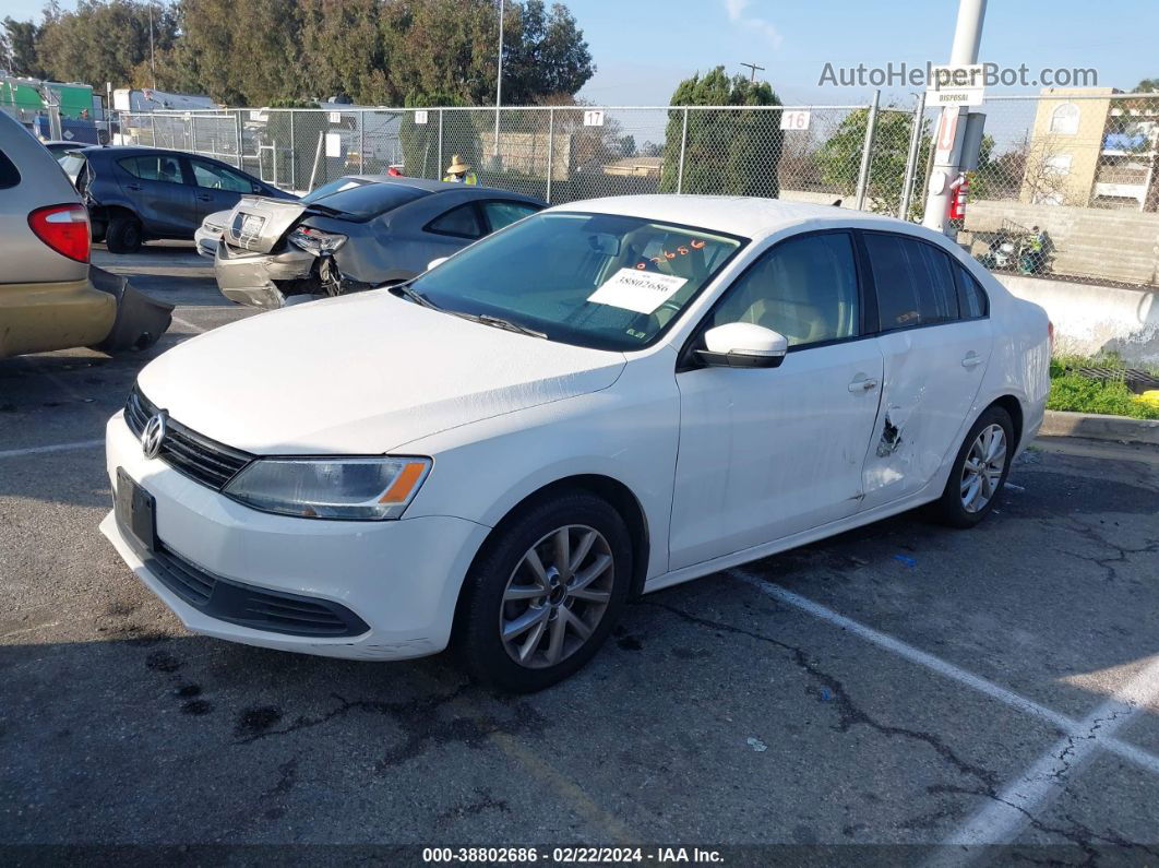 2011 Volkswagen Jetta 2.5l Se White vin: 3VWDZ7AJ4BM349375