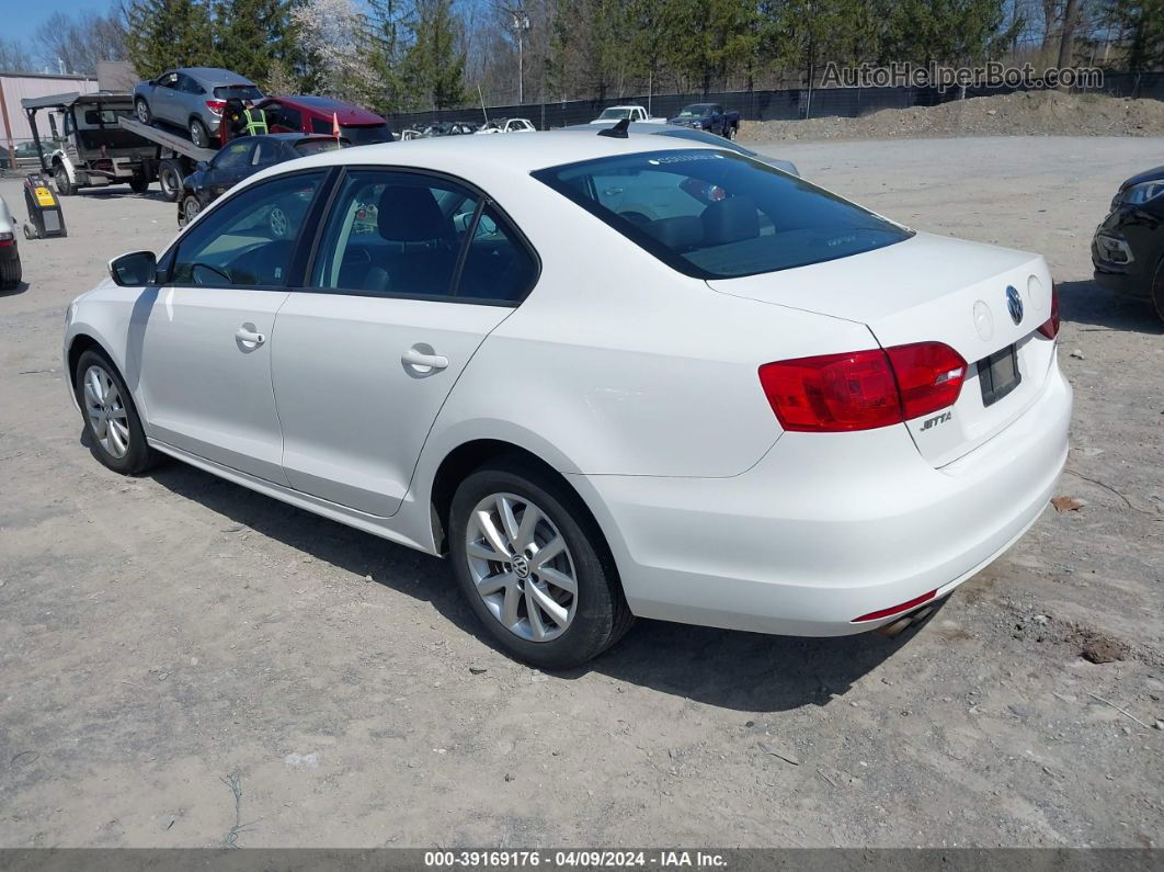 2011 Volkswagen Jetta 2.5l Se White vin: 3VWDZ7AJ4BM384045