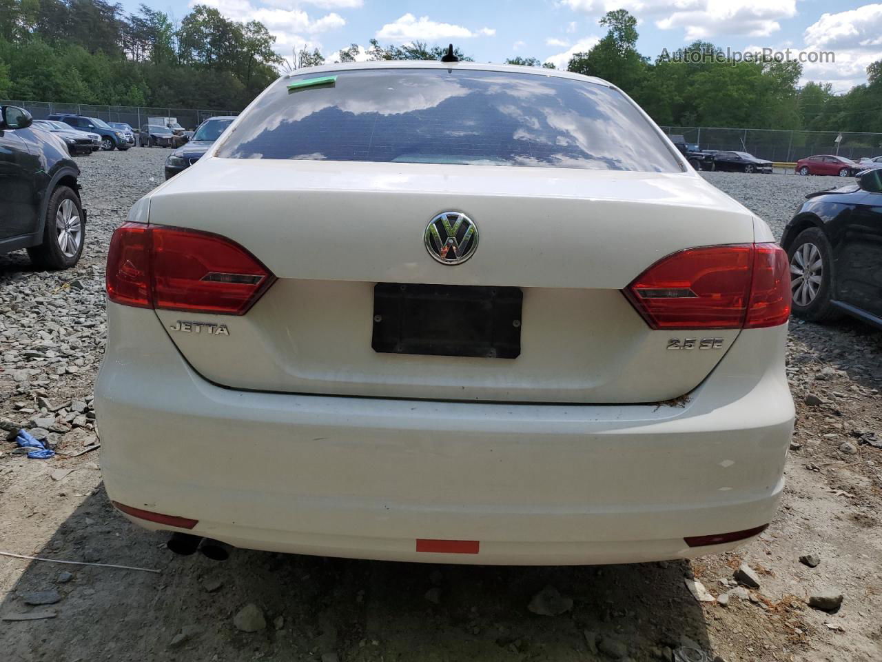 2011 Volkswagen Jetta Se White vin: 3VWDZ7AJ5BM304493