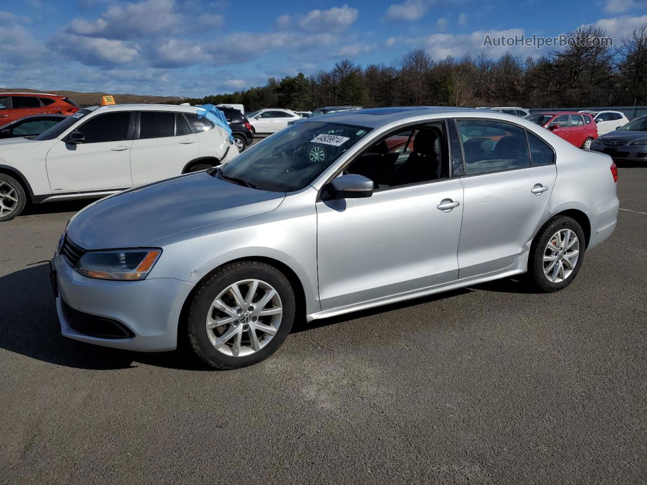 2011 Volkswagen Jetta Se Серебряный vin: 3VWDZ7AJ5BM352298