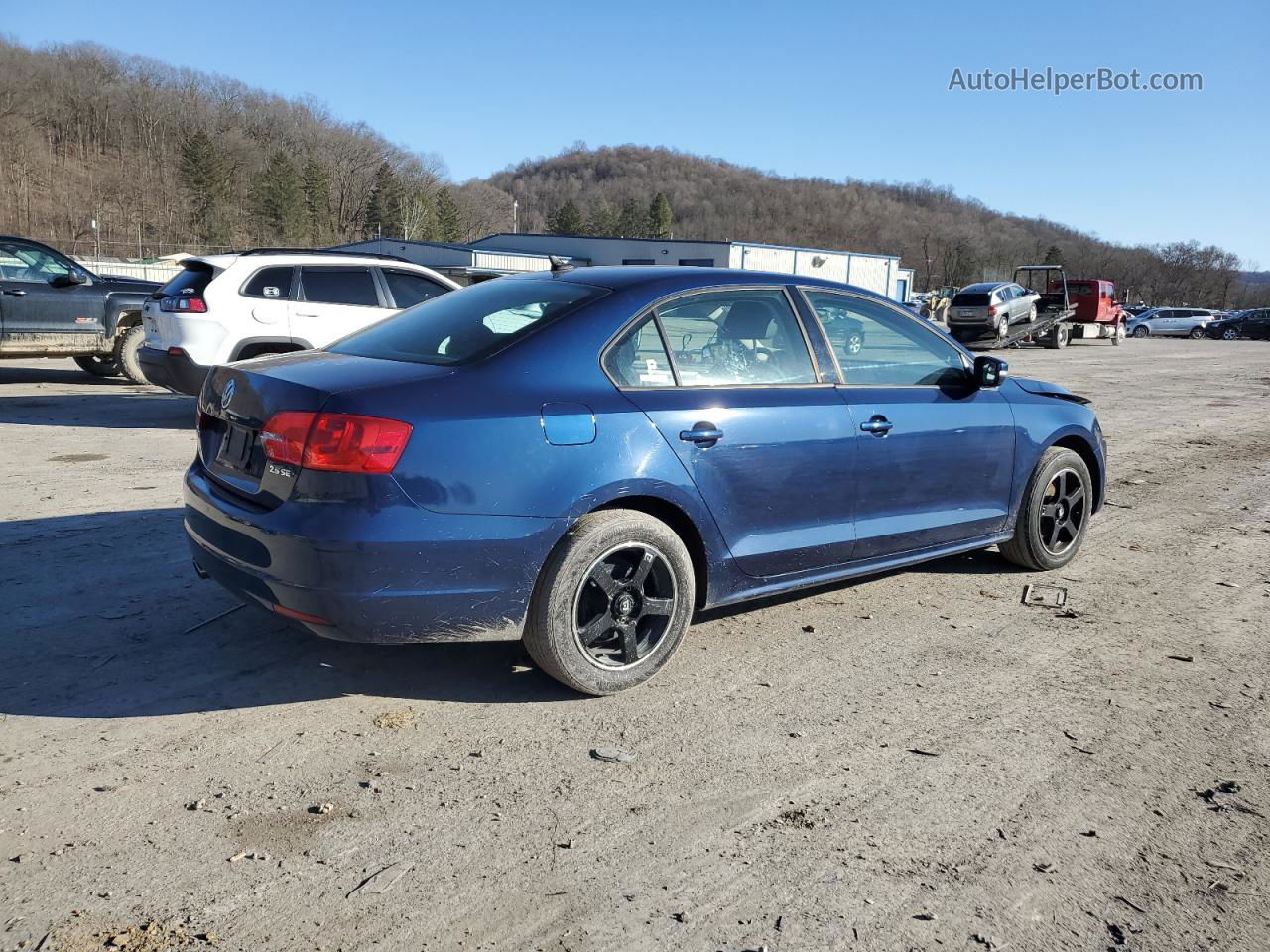 2011 Volkswagen Jetta Se Синий vin: 3VWDZ7AJ6BM018071