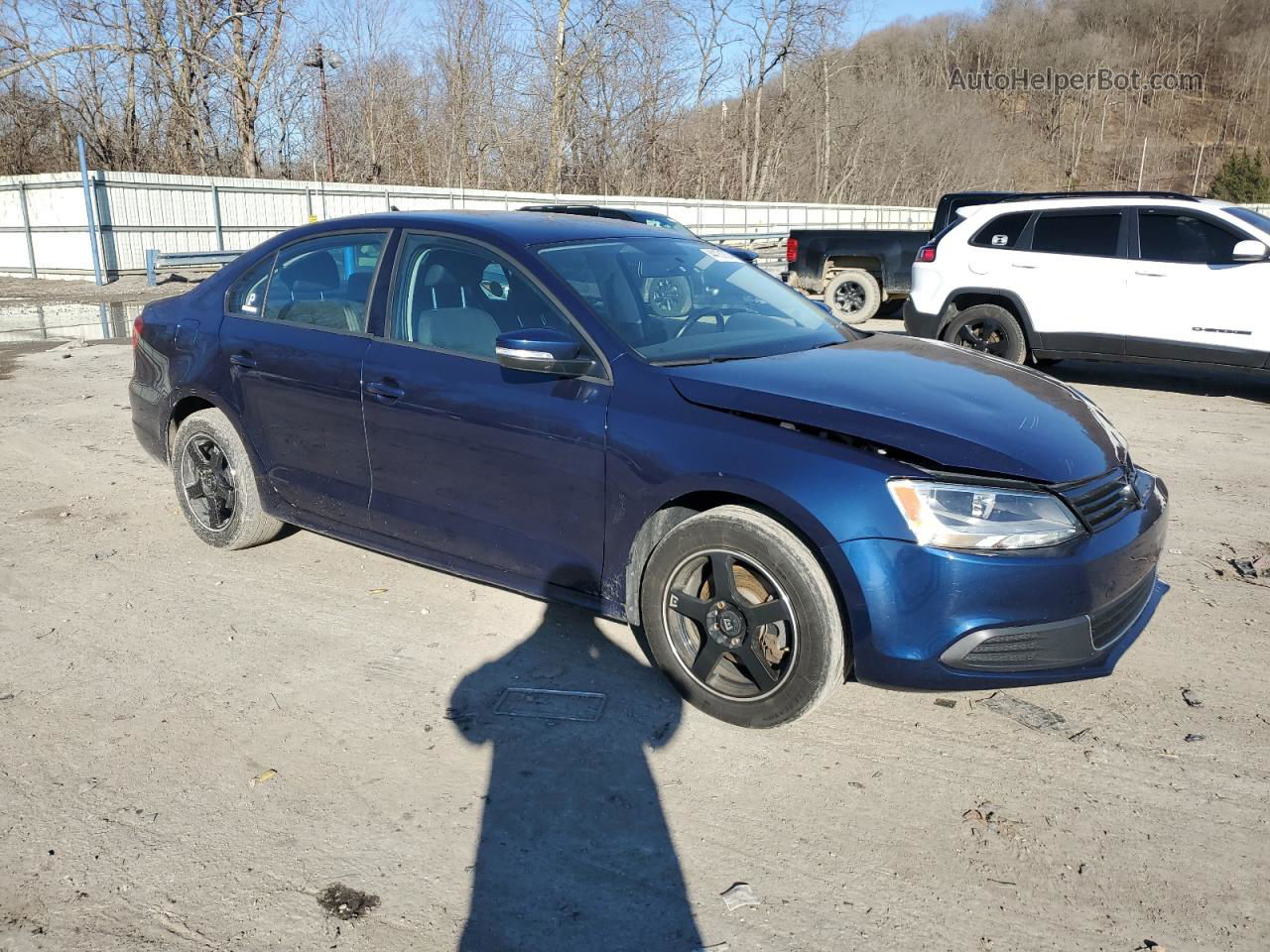 2011 Volkswagen Jetta Se Blue vin: 3VWDZ7AJ6BM018071