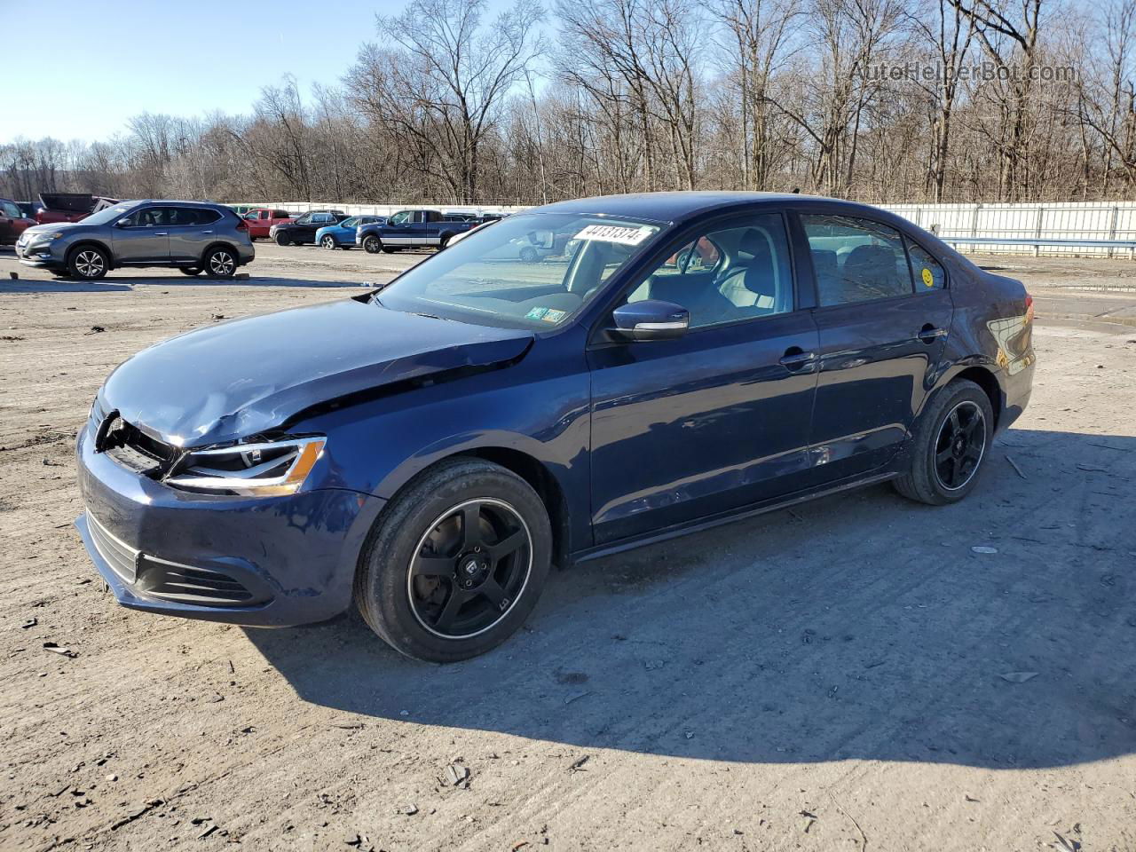 2011 Volkswagen Jetta Se Синий vin: 3VWDZ7AJ6BM018071