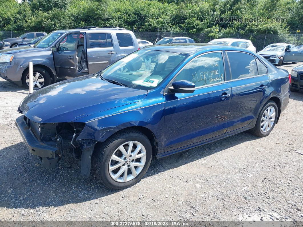 2011 Volkswagen Jetta Sedan Se W Blue vin: 3VWDZ7AJ6BM393751