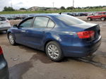 2011 Volkswagen Jetta Se Синий vin: 3VWDZ7AJ7BM018631