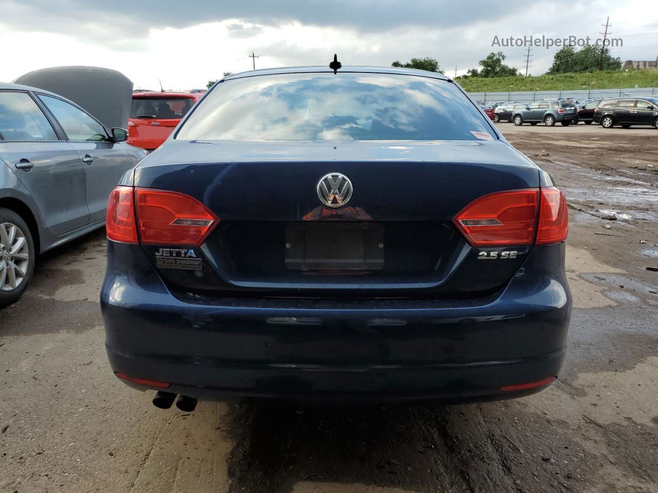 2011 Volkswagen Jetta Se Blue vin: 3VWDZ7AJ7BM018631