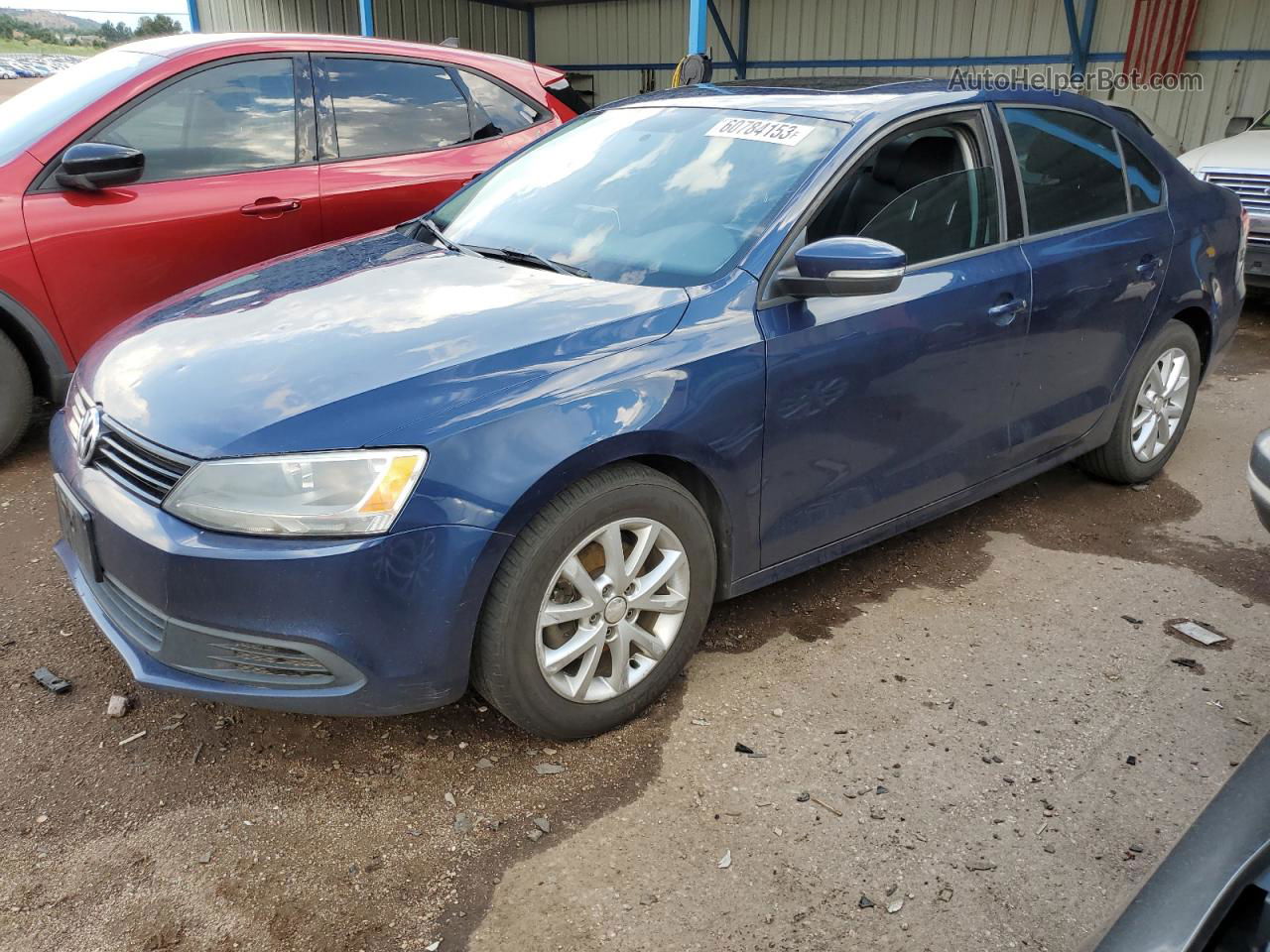 2011 Volkswagen Jetta Se Синий vin: 3VWDZ7AJ7BM018631