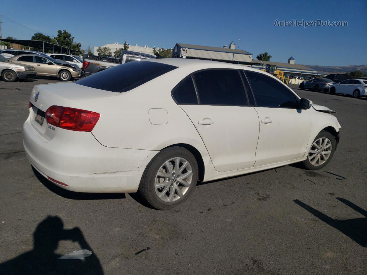 2011 Volkswagen Jetta Se White vin: 3VWDZ7AJ8BM391659