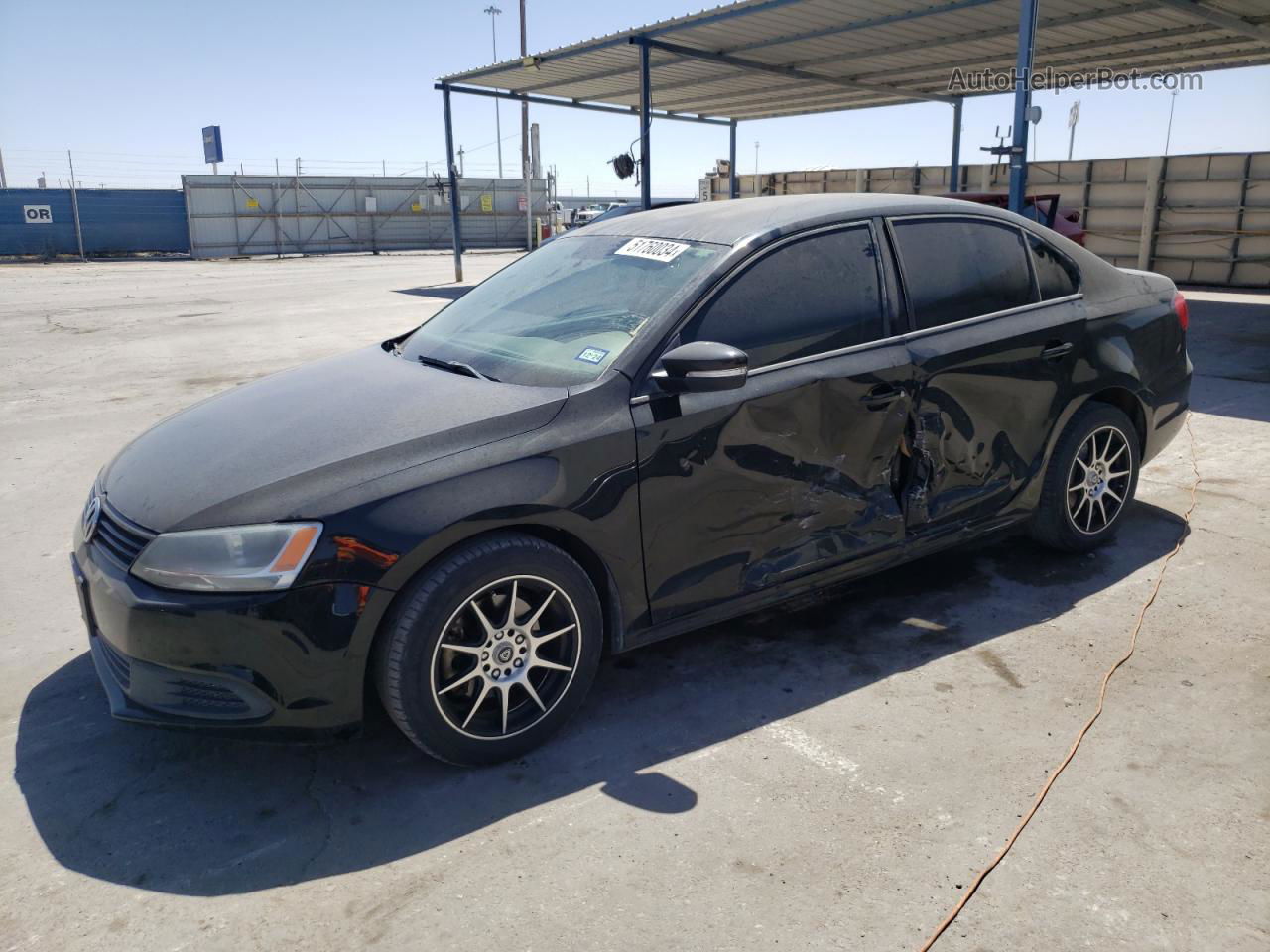 2011 Volkswagen Jetta Se Black vin: 3VWDZ7AJ9BM047371