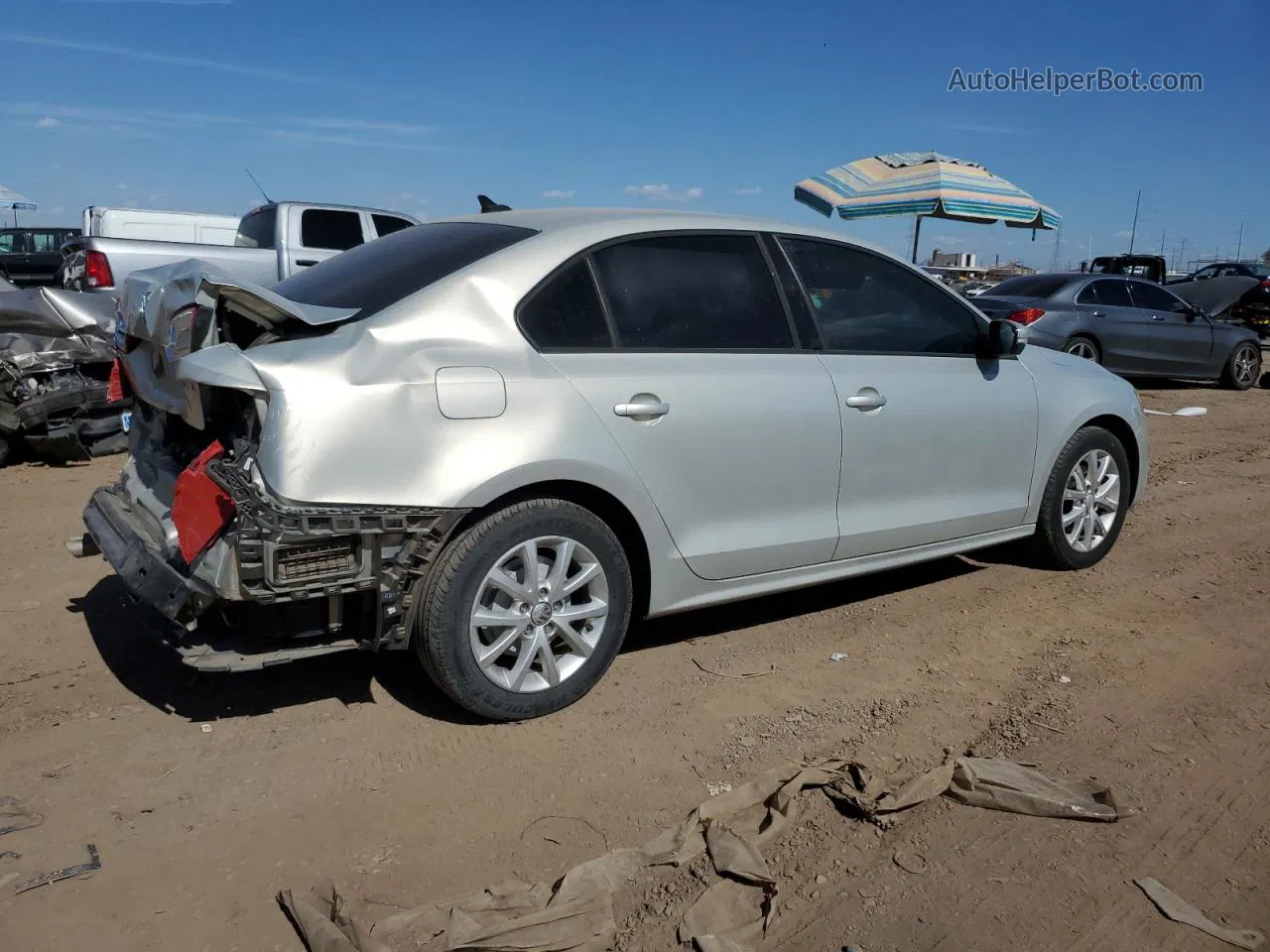 2011 Volkswagen Jetta Se Silver vin: 3VWDZ7AJ9BM324164