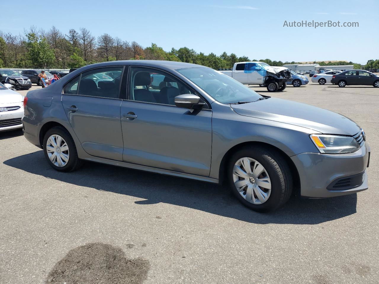 2011 Volkswagen Jetta Se Gray vin: 3VWDZ7AJ9BM373039