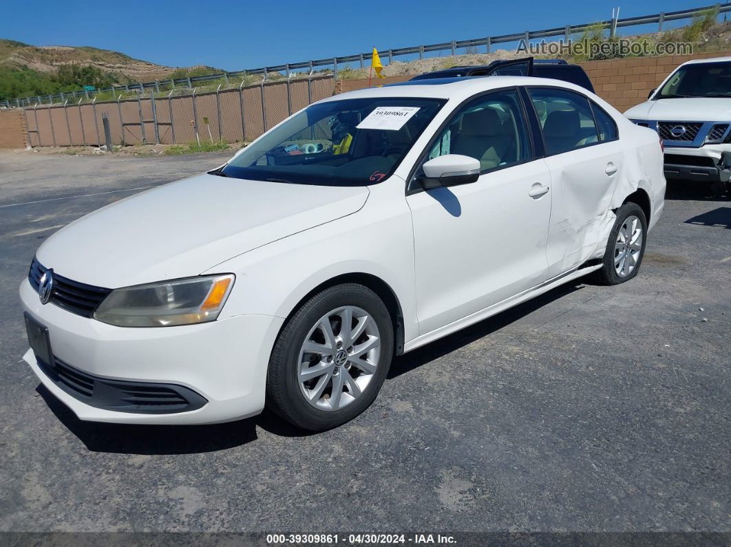 2011 Volkswagen Jetta 2.5l Se White vin: 3VWDZ7AJXBM321595