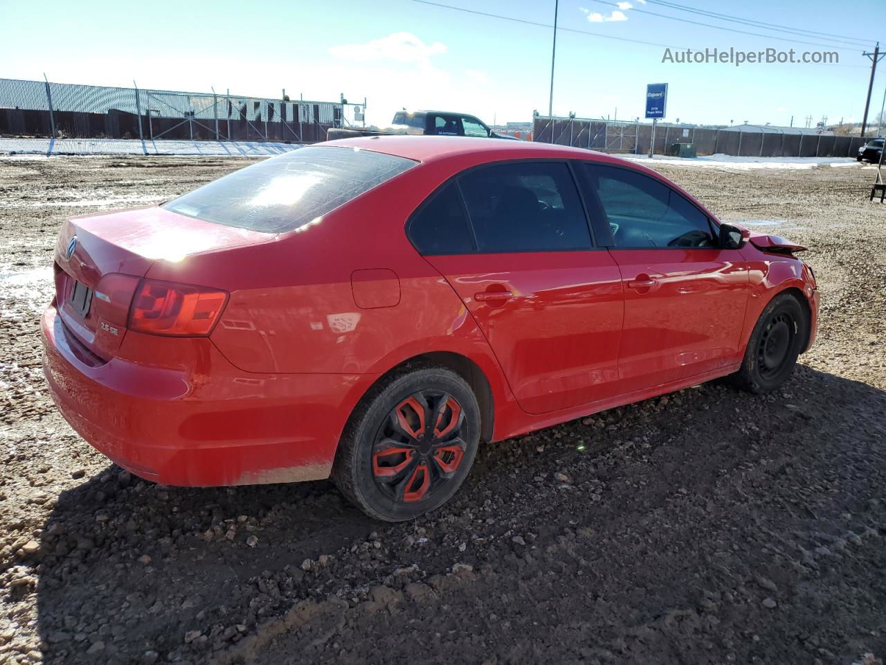 2011 Volkswagen Jetta Se Red vin: 3VWDZ7AJXBM368903