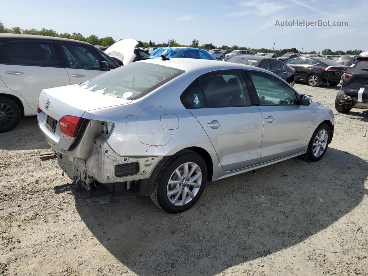 2011 Volkswagen Jetta Se Silver vin: 3VWDZ7AJXBM371574