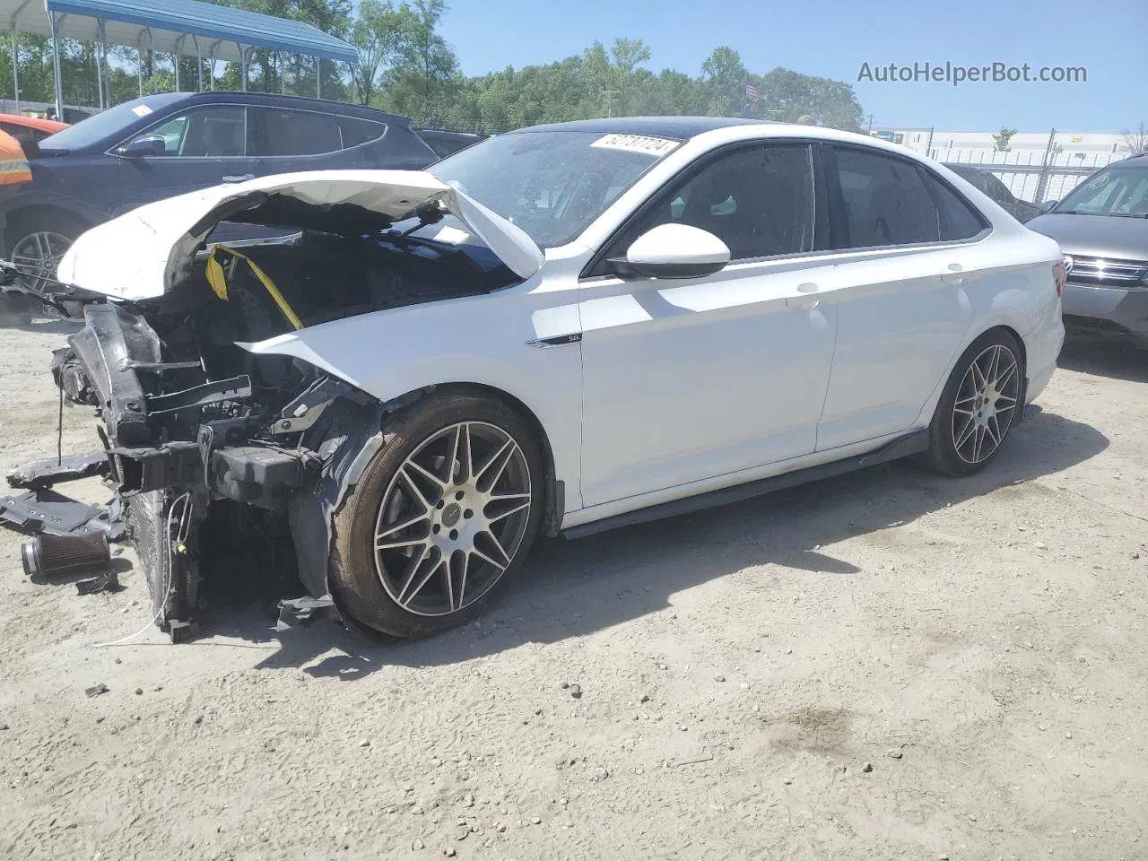 2019 Volkswagen Jetta Sel White vin: 3VWE57BU0KM200132