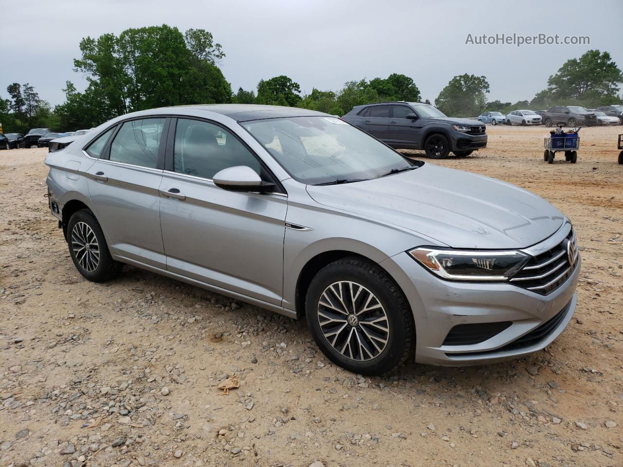 2019 Volkswagen Jetta Sel Silver vin: 3VWE57BU1KM203721