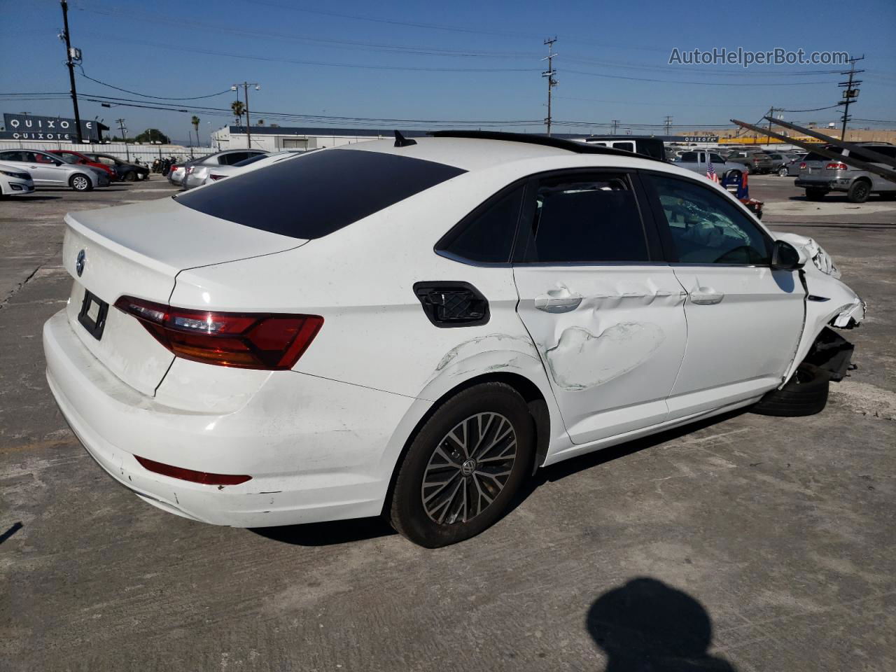 2019 Volkswagen Jetta Sel White vin: 3VWE57BU2KM207065