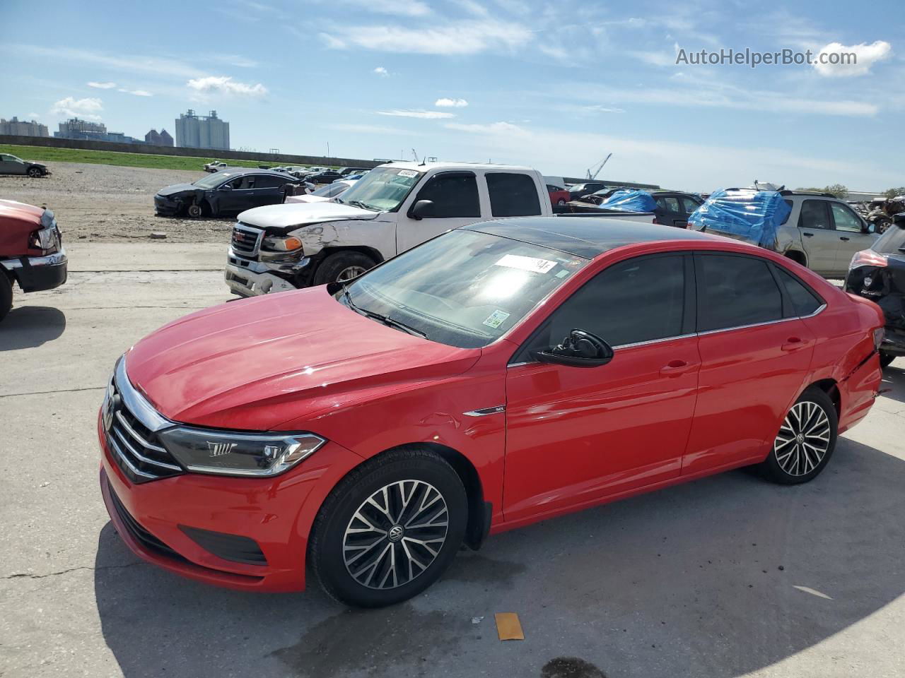 2019 Volkswagen Jetta Sel Красный vin: 3VWE57BU3KM009045