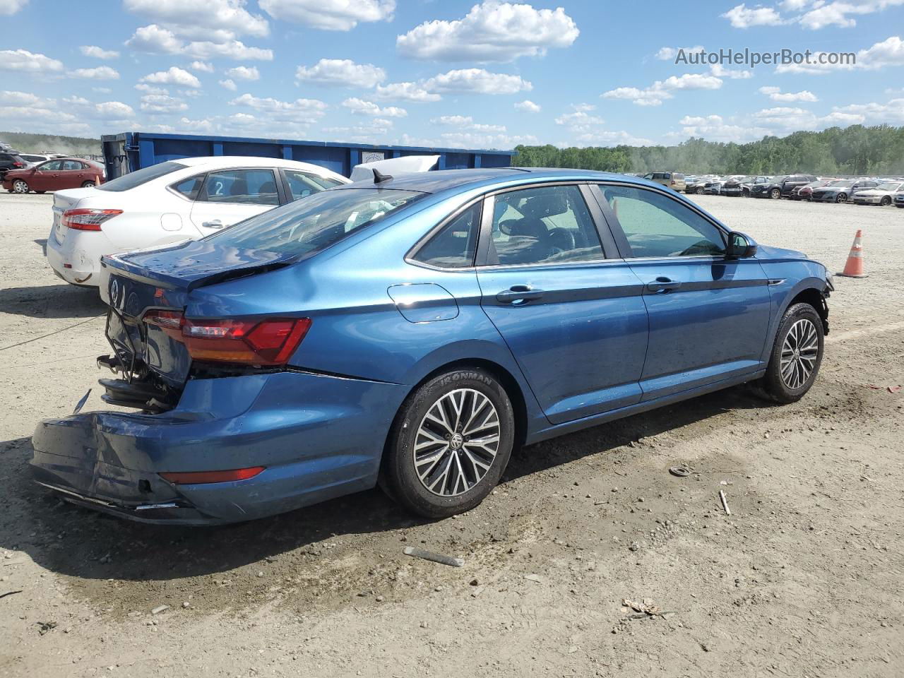 2019 Volkswagen Jetta Sel Blue vin: 3VWE57BU5KM035470