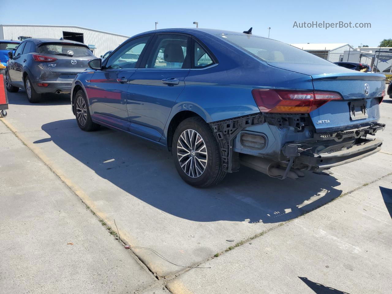 2019 Volkswagen Jetta Sel Синий vin: 3VWE57BU5KM189595