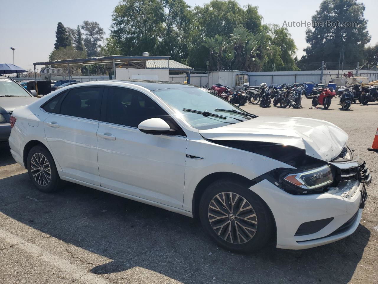 2019 Volkswagen Jetta Sel White vin: 3VWE57BU7KM107186