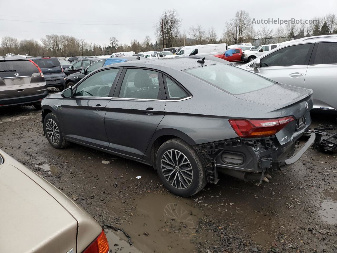 2019 Volkswagen Jetta Sel Gray vin: 3VWE57BU8KM062579