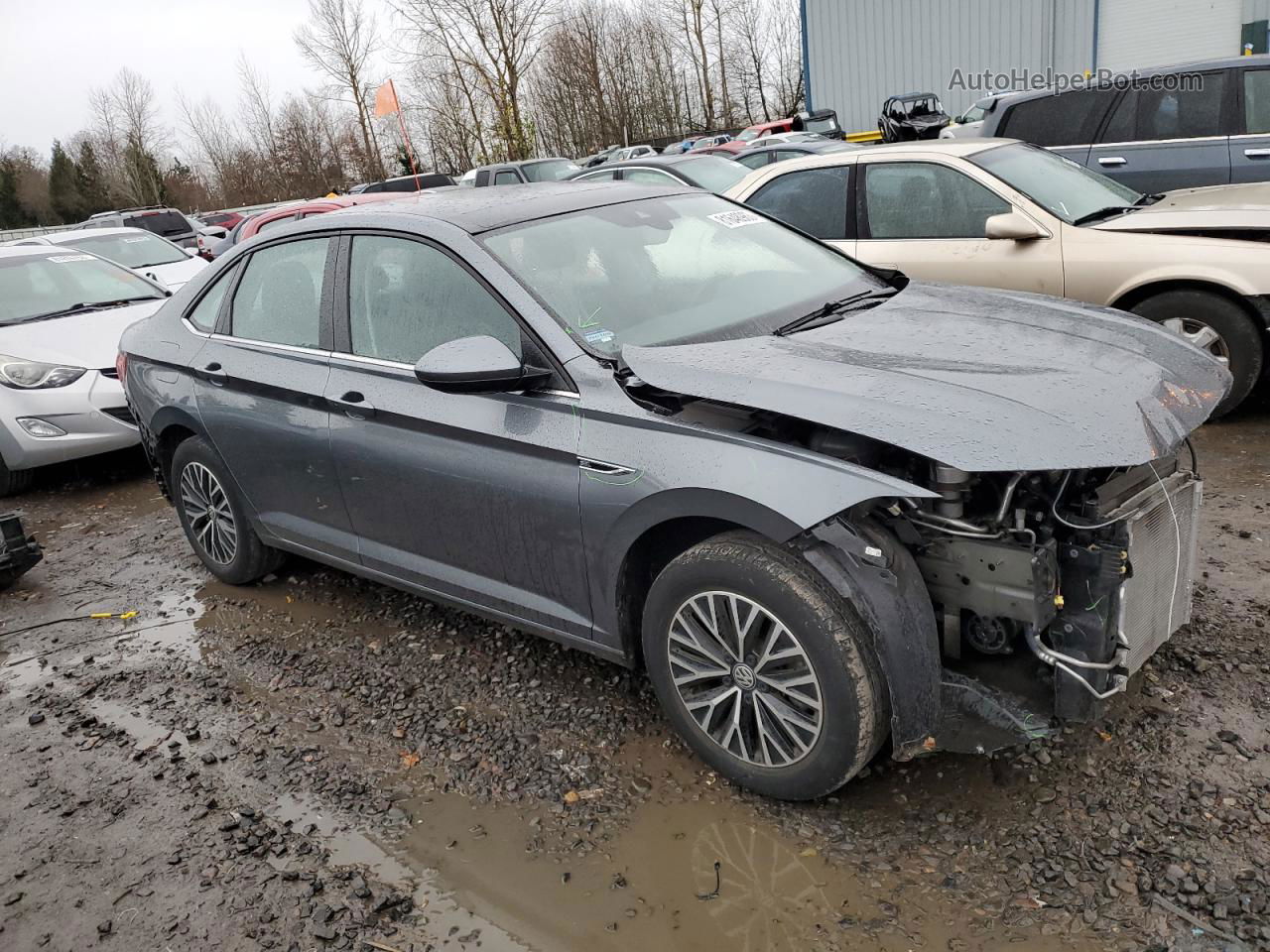 2019 Volkswagen Jetta Sel Gray vin: 3VWE57BU8KM062579