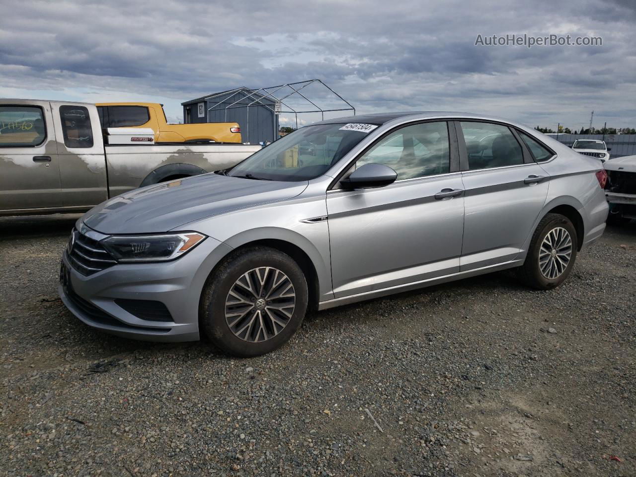 2019 Volkswagen Jetta Sel Silver vin: 3VWE57BU8KM198579