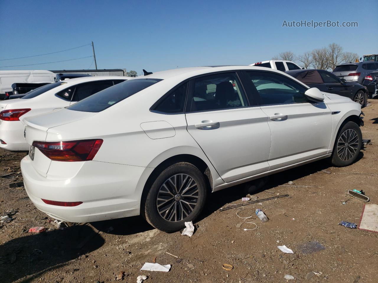 2019 Volkswagen Jetta Sel White vin: 3VWE57BU8KM227417