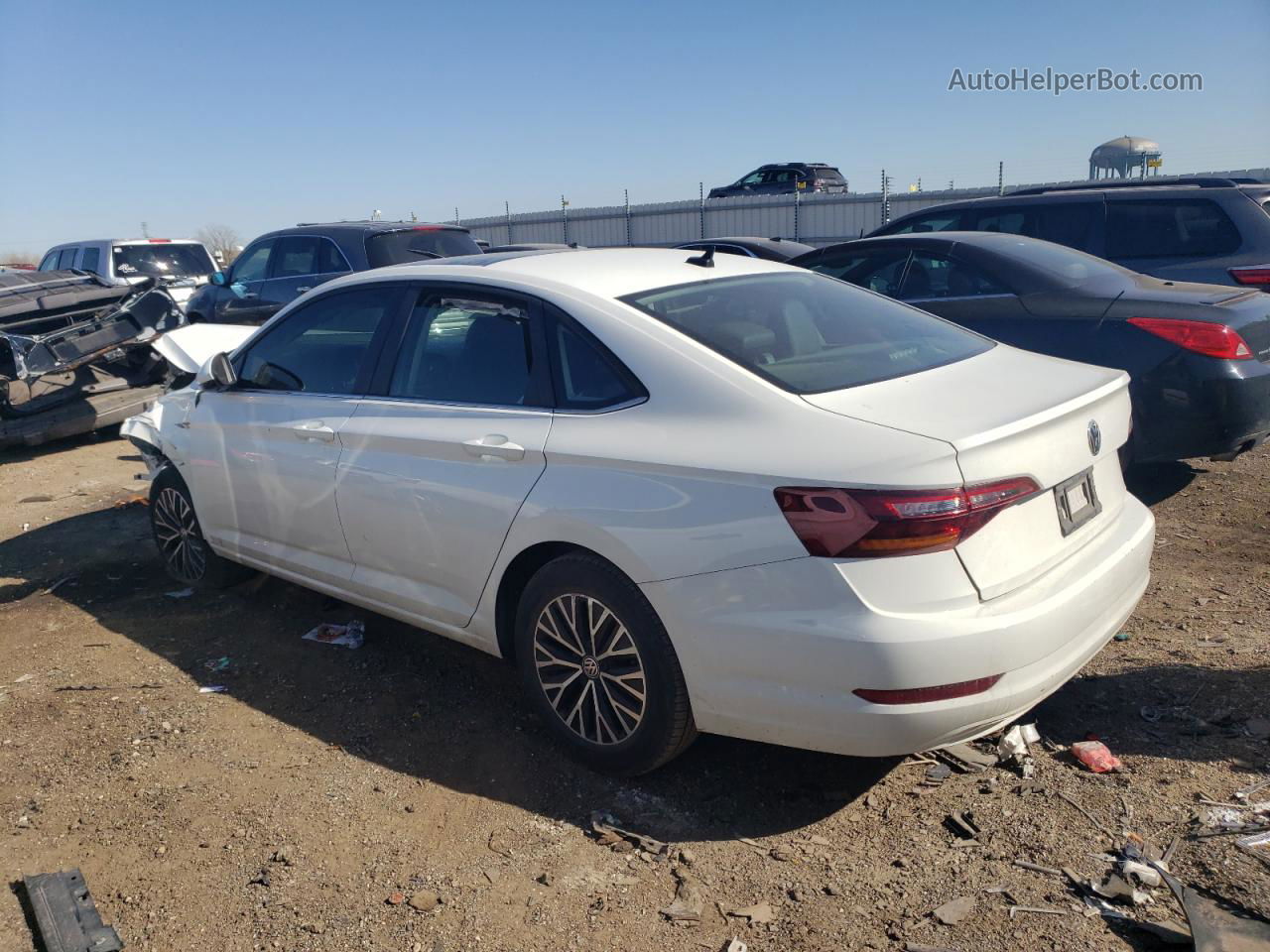 2019 Volkswagen Jetta Sel White vin: 3VWE57BU8KM227417