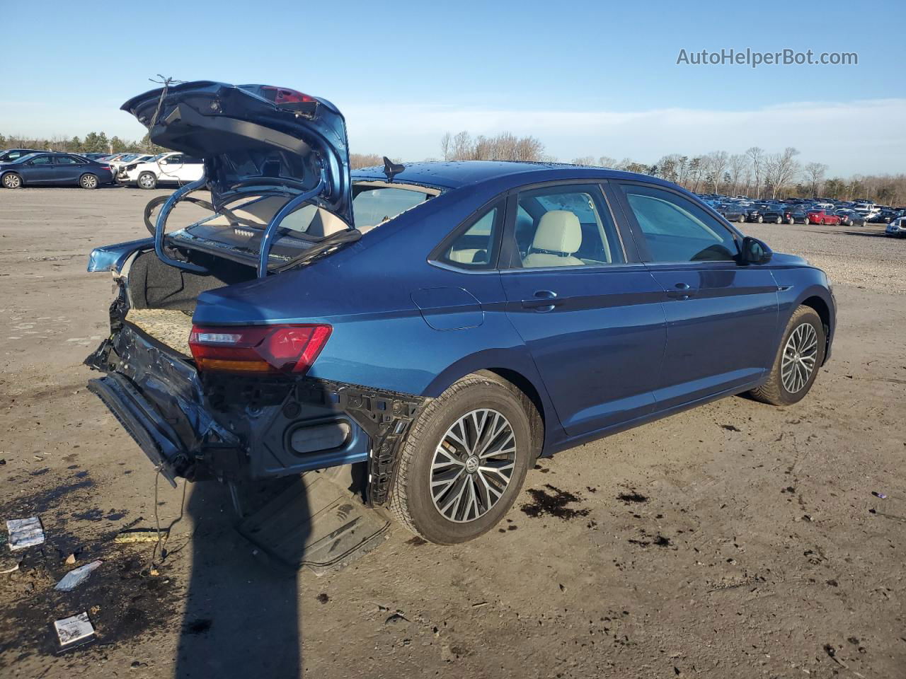 2019 Volkswagen Jetta Sel Blue vin: 3VWE57BU9KM051798