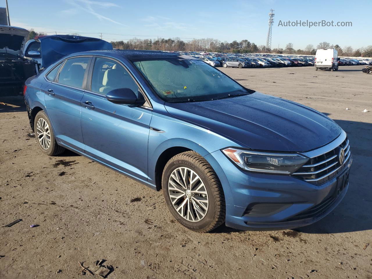 2019 Volkswagen Jetta Sel Blue vin: 3VWE57BU9KM051798