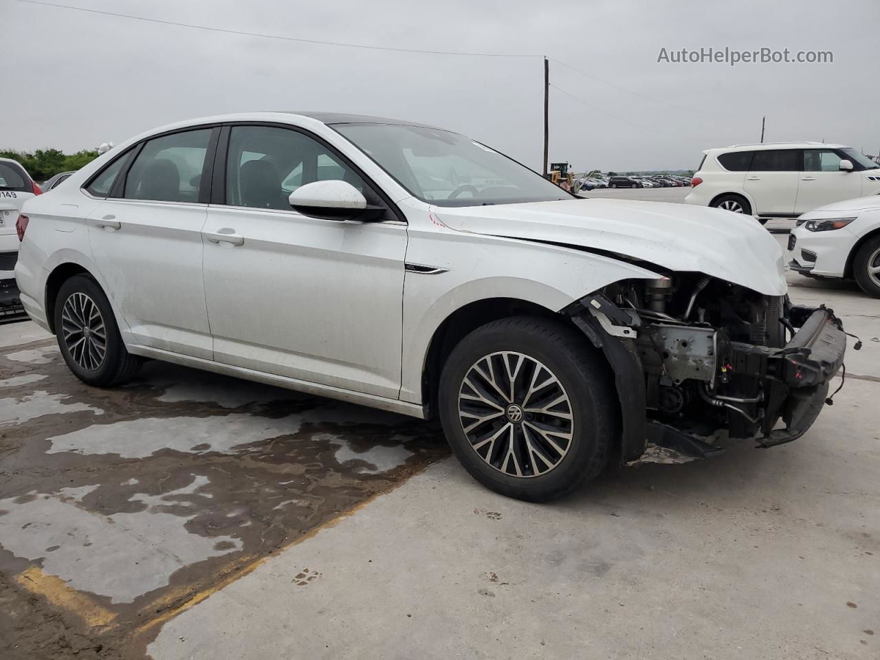 2019 Volkswagen Jetta Sel White vin: 3VWE57BU9KM067063