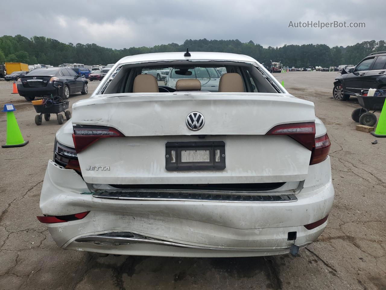 2019 Volkswagen Jetta Sel White vin: 3VWE57BUXKM110003