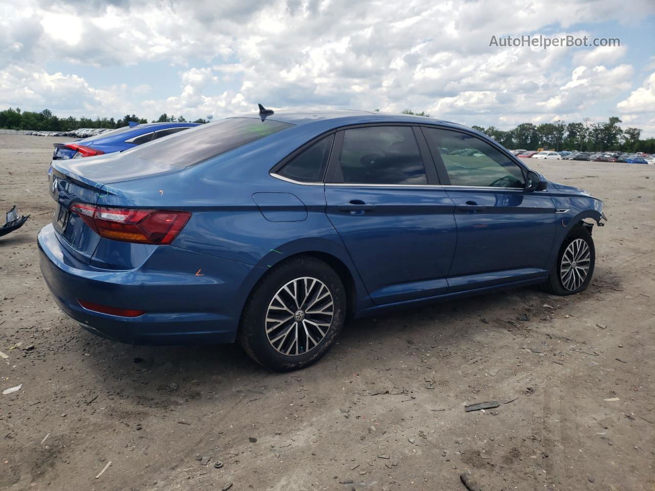 2019 Volkswagen Jetta Sel Blue vin: 3VWEB7BU0KM128423